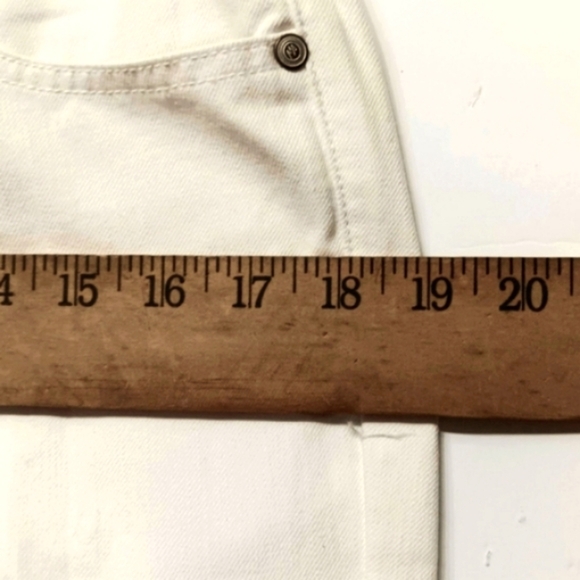 White Western Boot Cut Mid Rise Tag 27 Measure 30 Embroidered Pocket Rodeo Queen - Picture 8 of 12